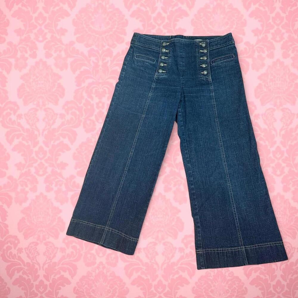 NANETTE LEPORE ⚓ Y2K SAILOR JEANS W/ LACE-UP BACK